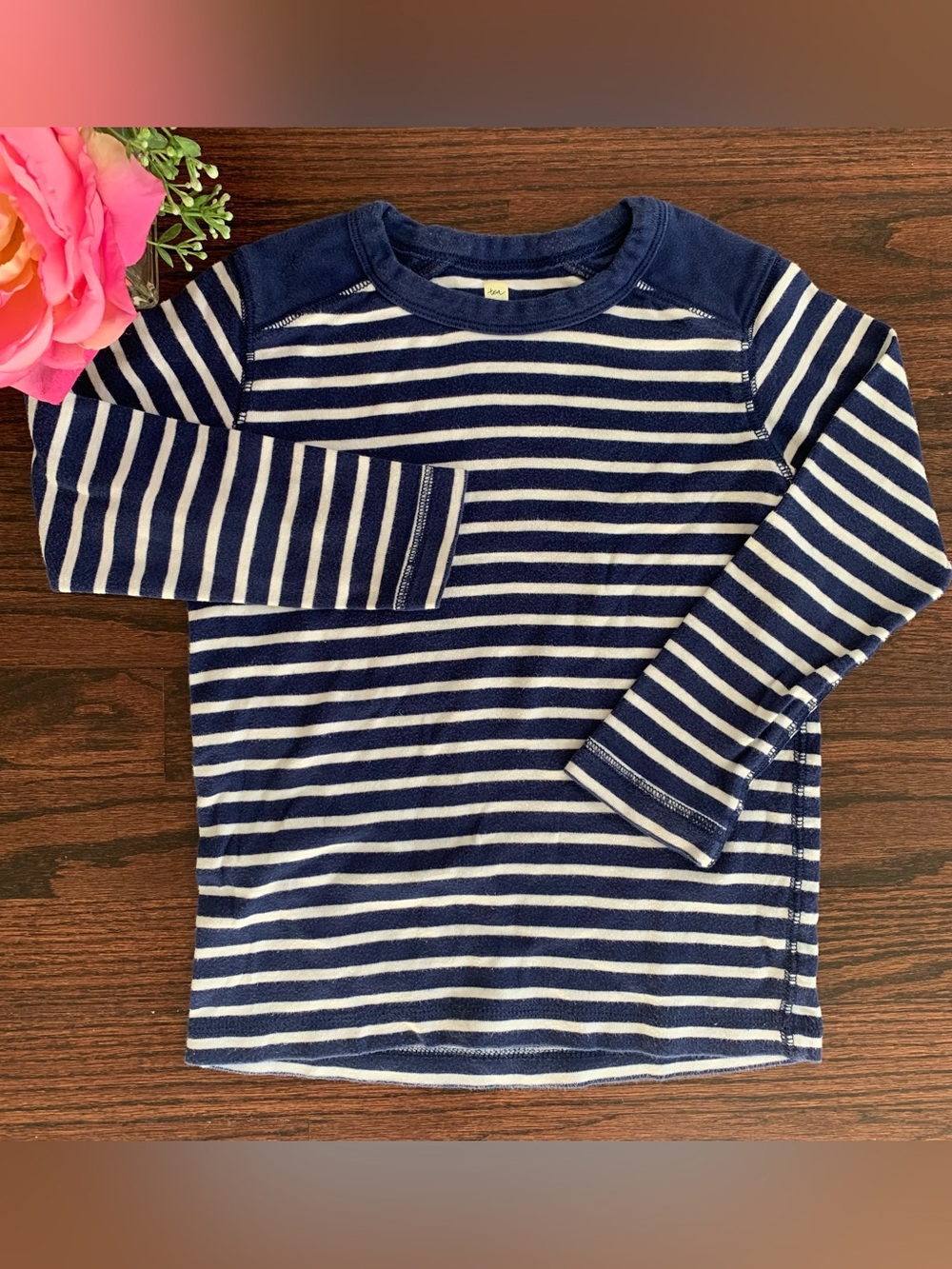 Tea Collection long sleeved, striped top, size 5
